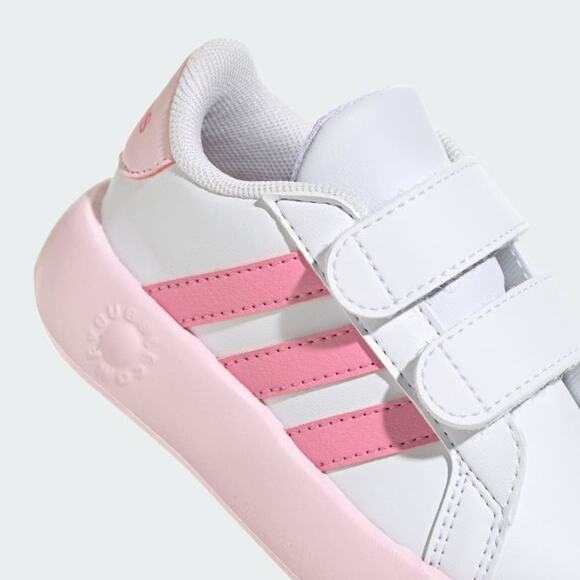GRAND COURT 2.0 SHOES KIDS Size 6 Bubble Sole Pink White Leather - Picture 9 of 12